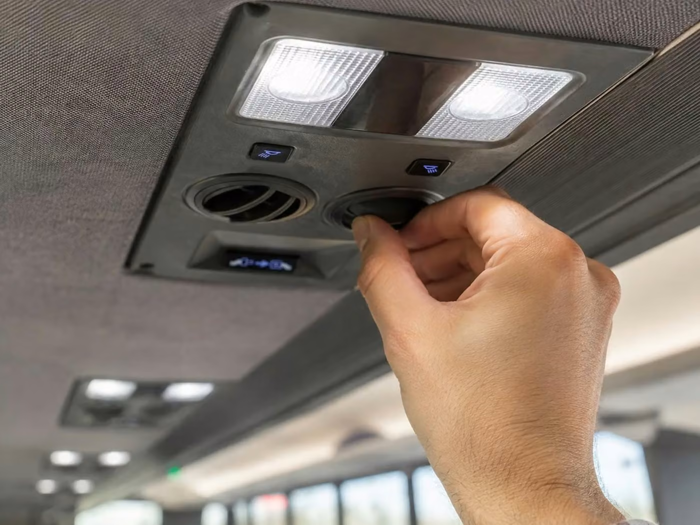 lawndale 56 passenger charter bus air conditioning