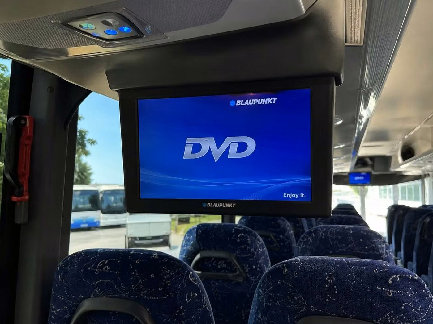 lawndale 56 passenger charter bus tvs
