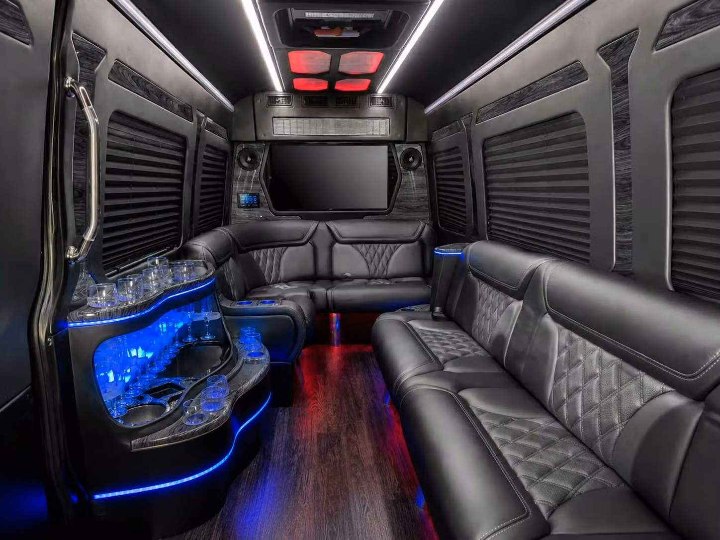 lawndale 56 passenger long distance charter buses with onboard restrooms