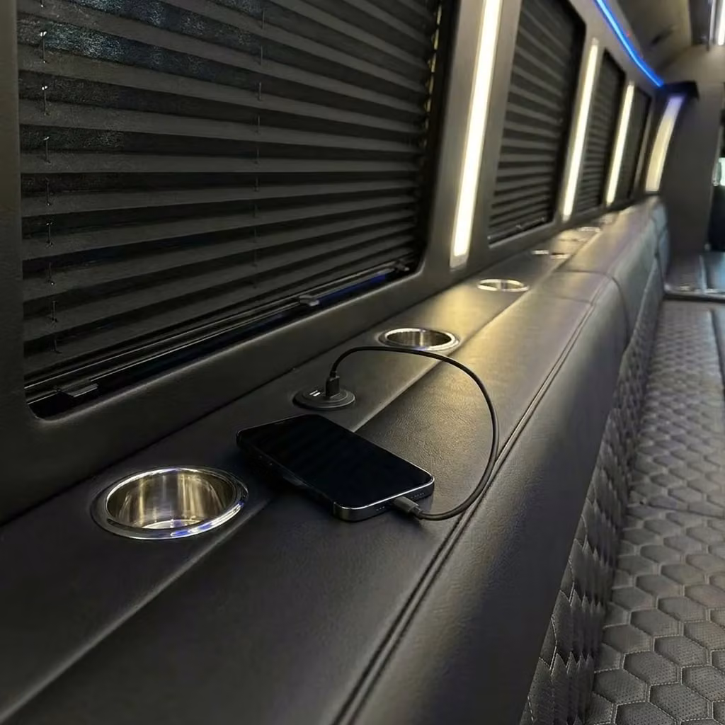 lawndale party bus usb charging
