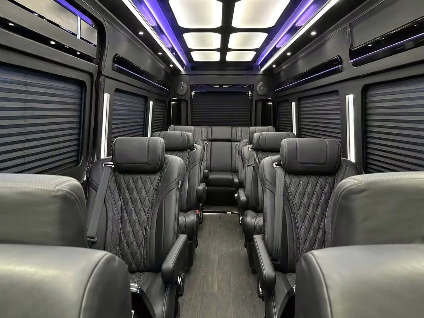 lawndale sprinter van rental with driver reclining seats