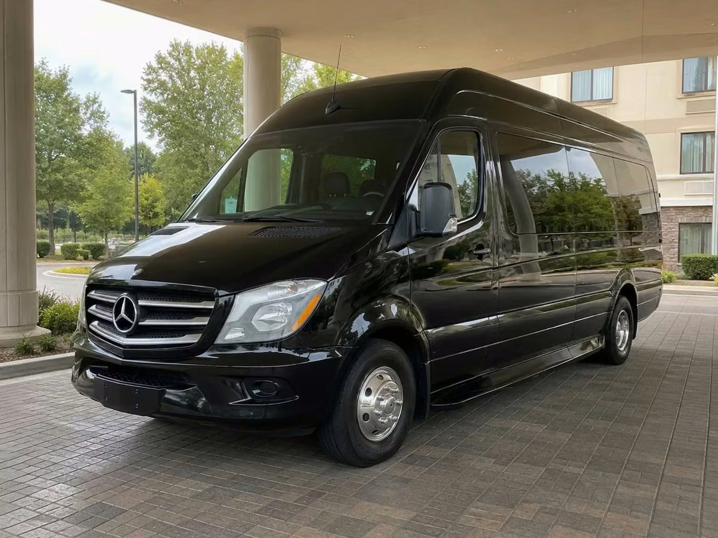 lawndale sprinter van rental with driver tinted windows