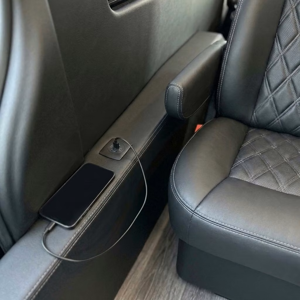 lawndale sprinter van rental with driver usb charging